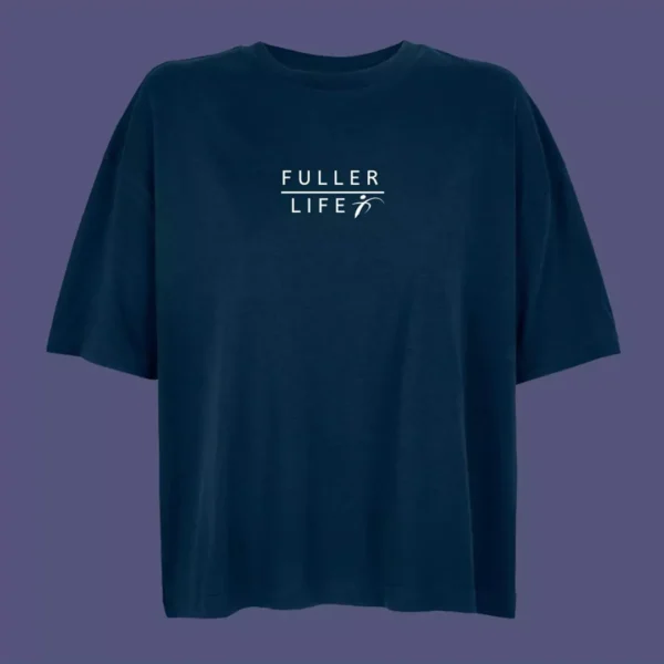 Boxy Oversized Tee - Navy